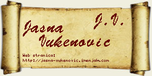 Jasna Vukenović vizit kartica